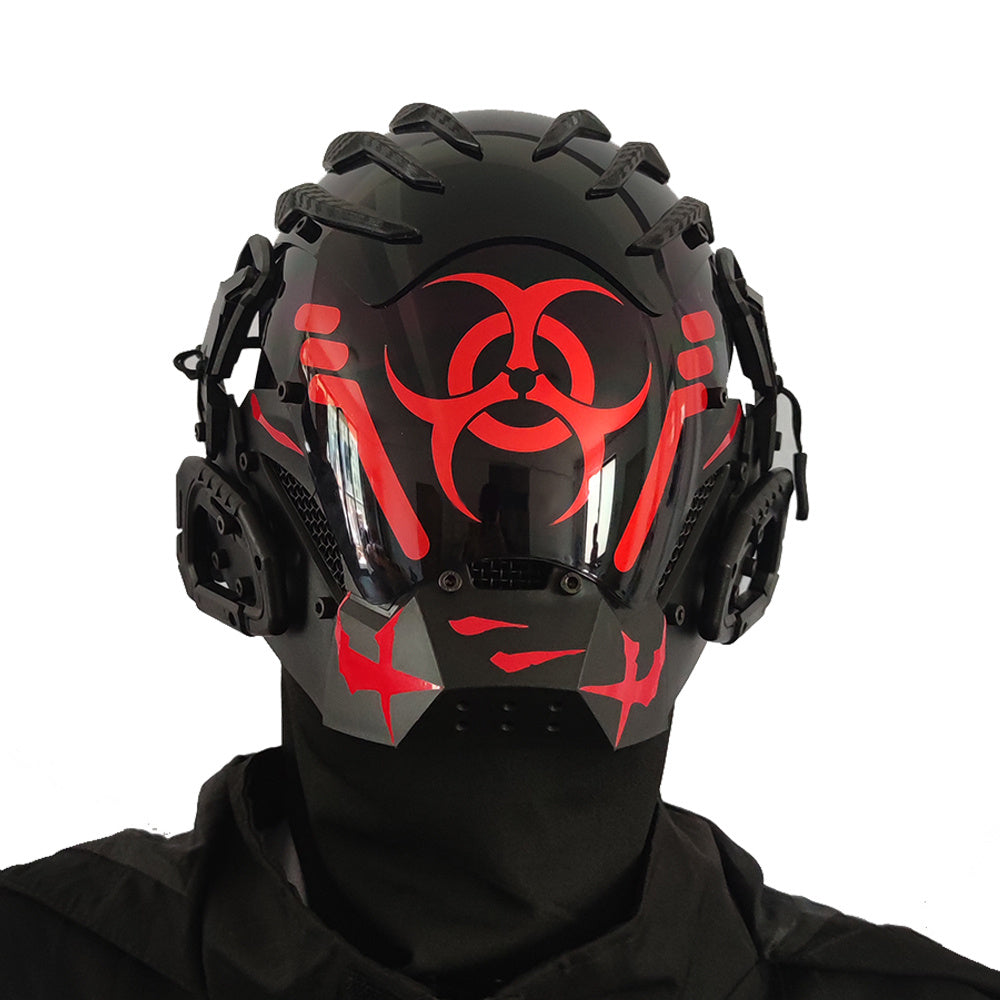 Bioweapon Black Mask Tech Creative Prop Mask Volledig Gezicht