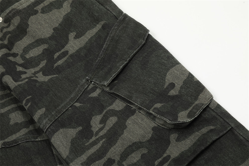 Outdoor Camouflage Multi-pocket Design Trousers