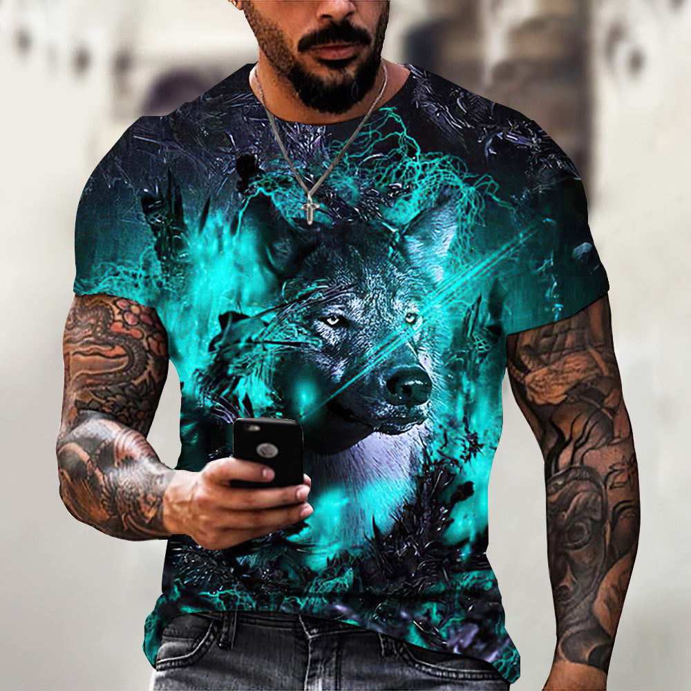 Animal Beast Lion 3D-geprint zomer T-shirt voor heren