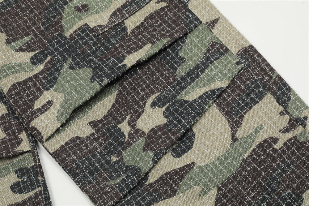 Heren Outdoor Camouflage Sports Fold Paratrooper Broek