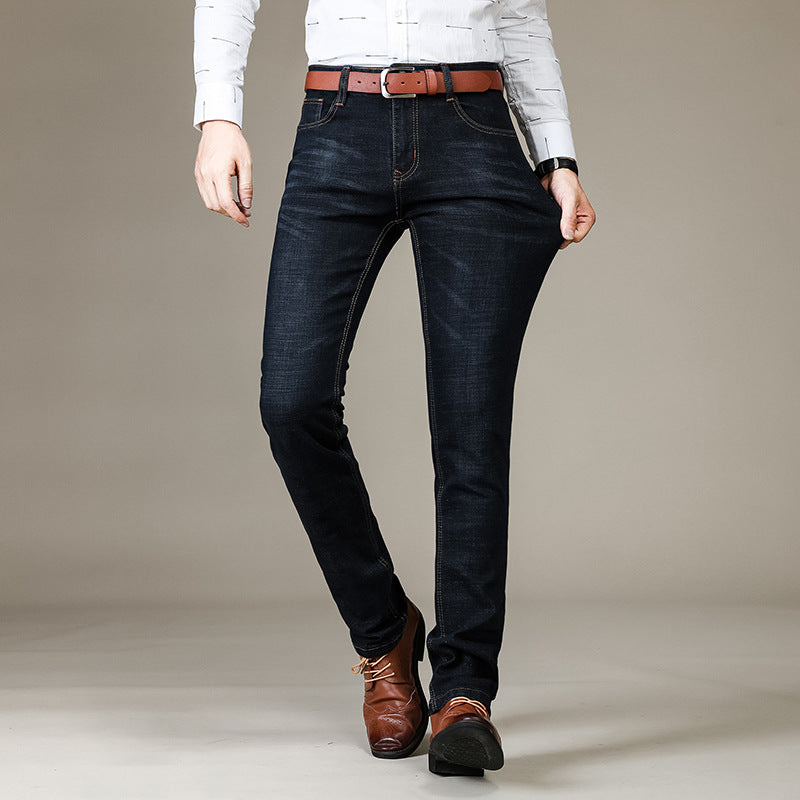 Men's Stretch Slim Straight Business Casual Jeans