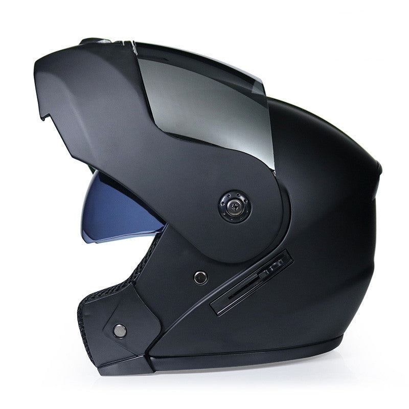 Motorcycle Winter Double-lens Uncovered Helmet