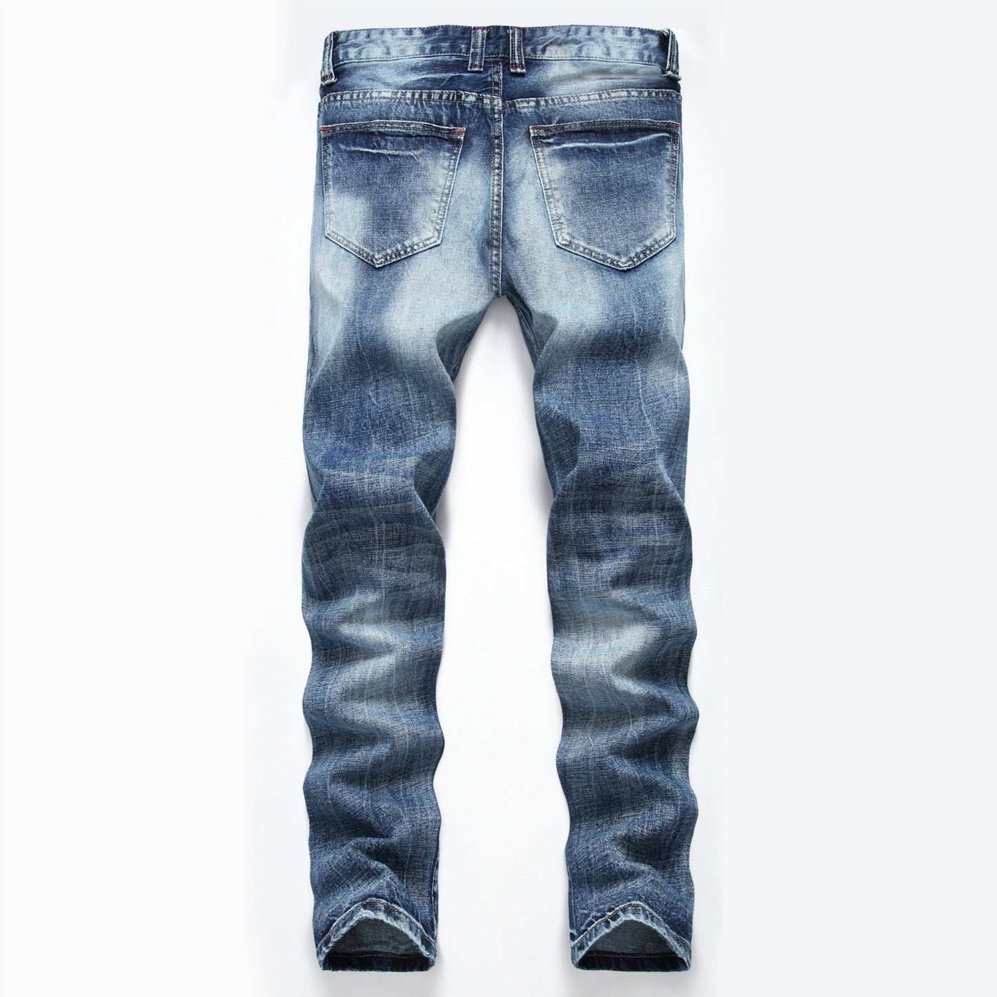 Ripped Slim-fit Straight Jeans