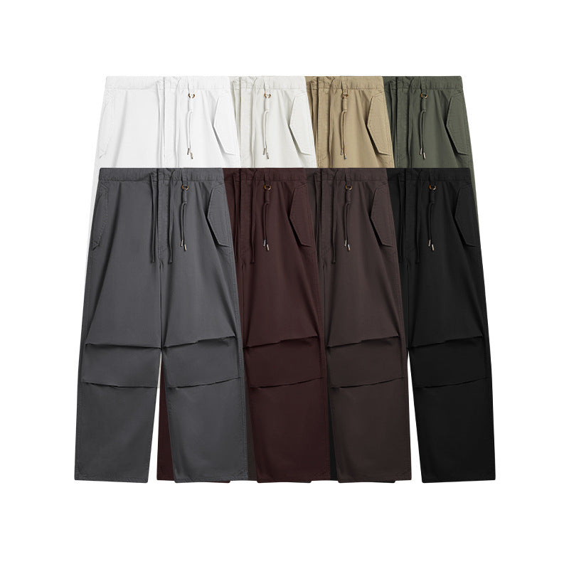 Washed Wide Leg Paratrooper Pants