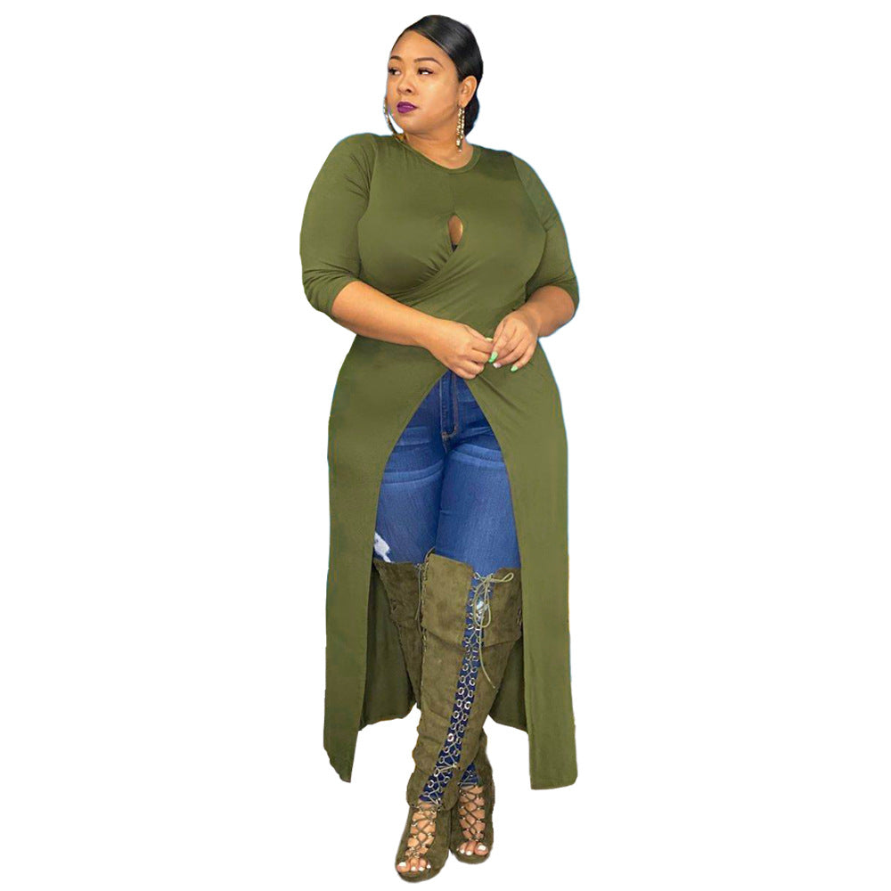 Split Dress Top Plus Size