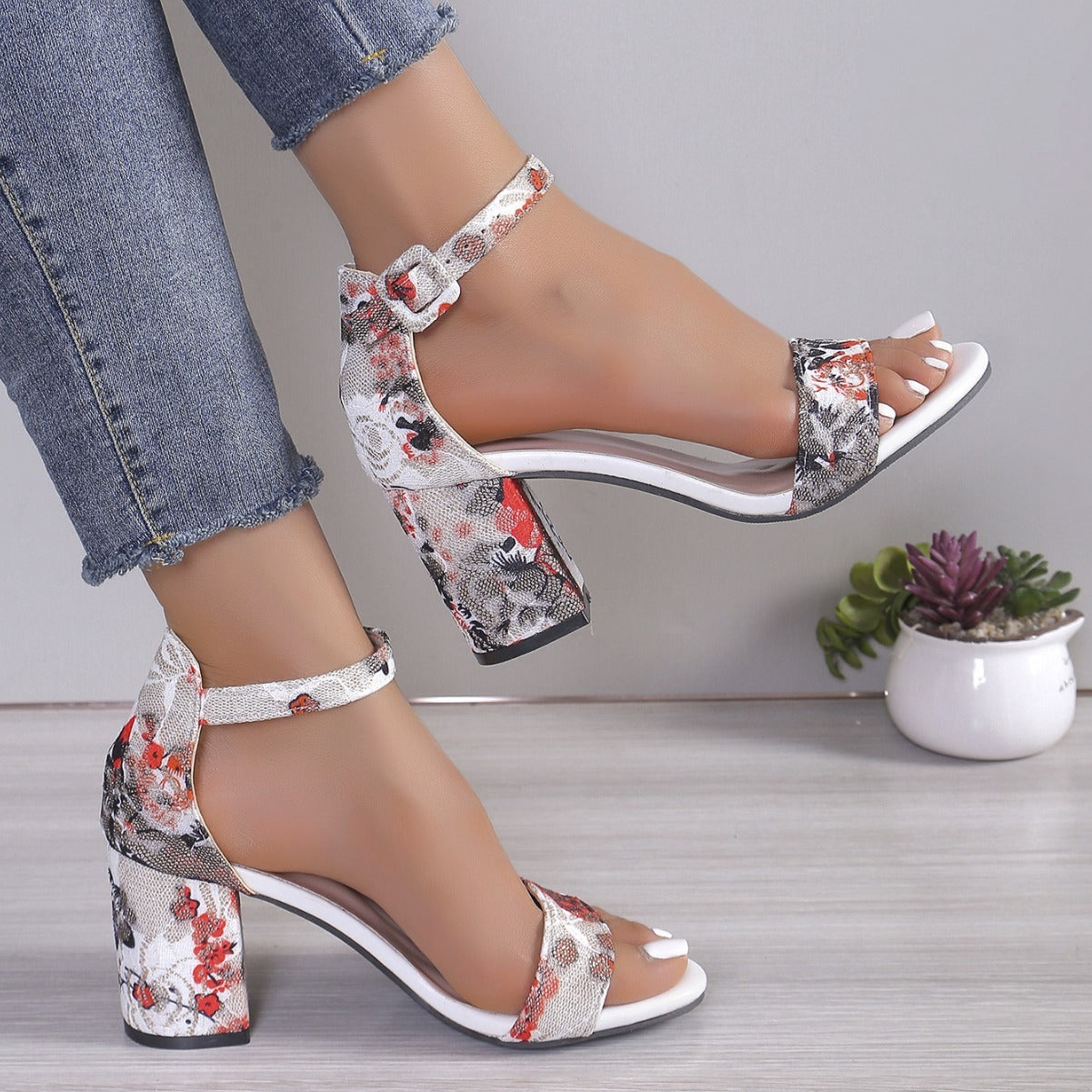 High Heel Ankle-strap Buckle