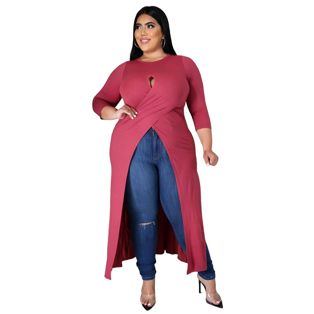 Split Dress Top Plus Size