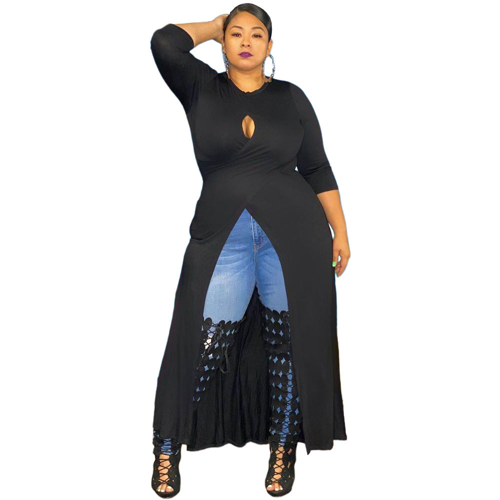 Split Dress Top Plus Size