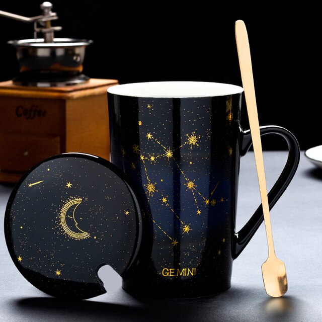 Creative Mugs With Spoon 12 Constellations