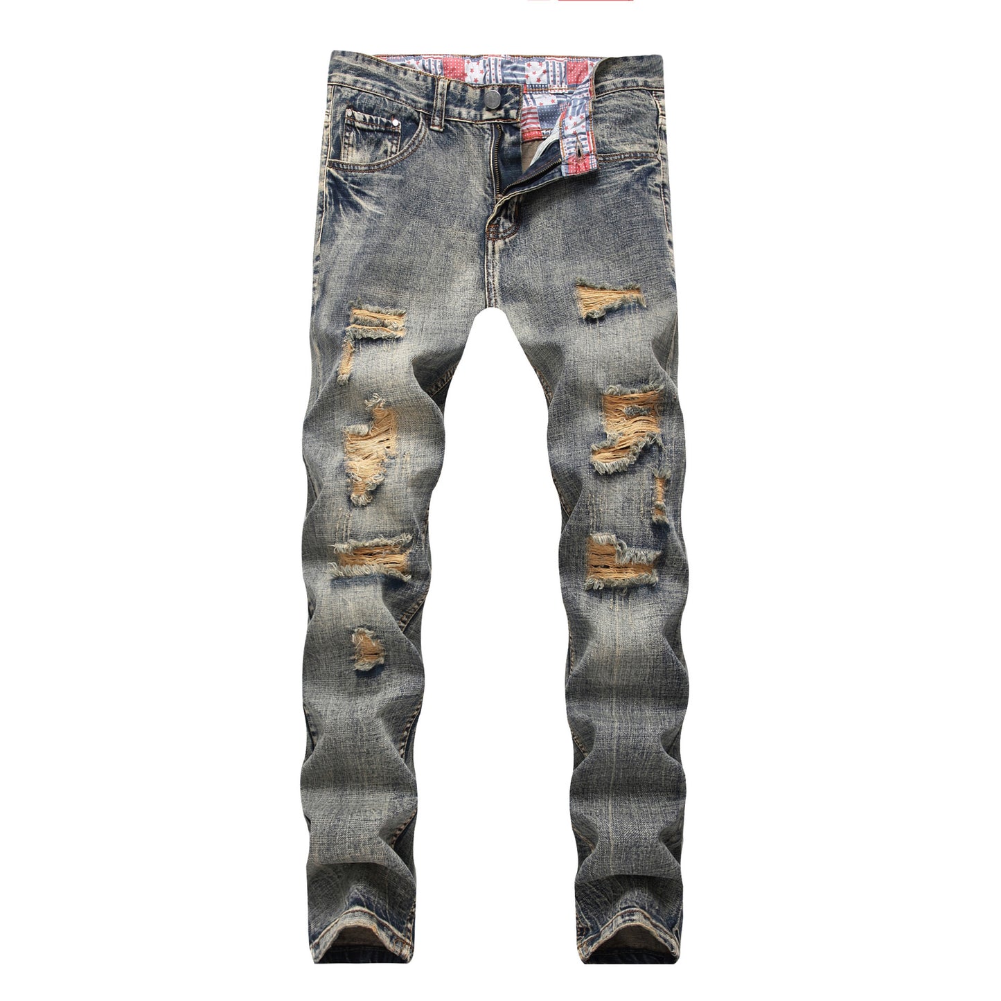 Nostalgic Ripped Jeans Retro Fashion