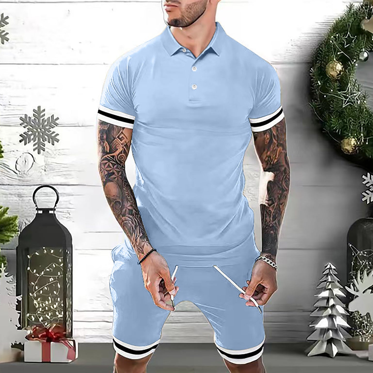 Heren korte sets 2-delige outfits Polo shirt Mode zomer trainingspakken Casual set Korte mouwen en shorts set voor heren