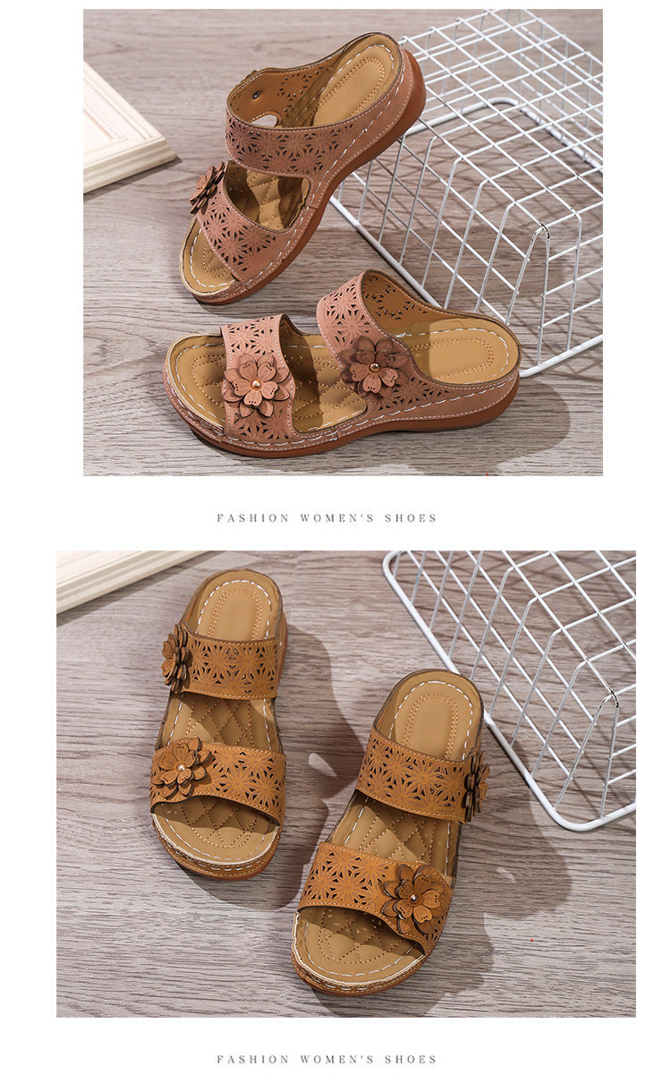 Casual Flower Flat Sandals