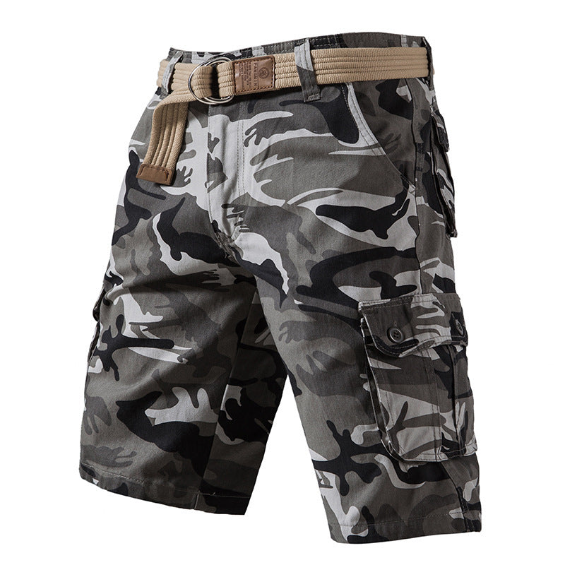 Pure Cotton Washed Camouflage Shorts