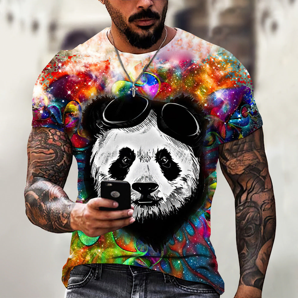 Heren Cartoon Zonnebril Panda T-shirt