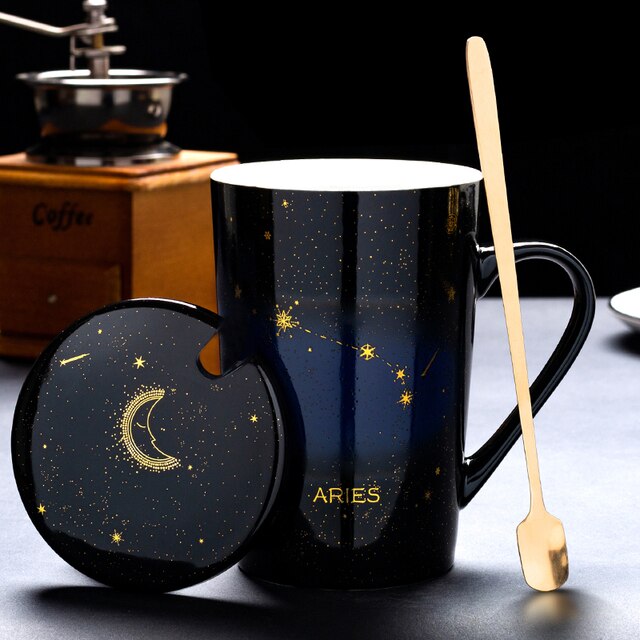 Creative Mugs With Spoon 12 Constellations