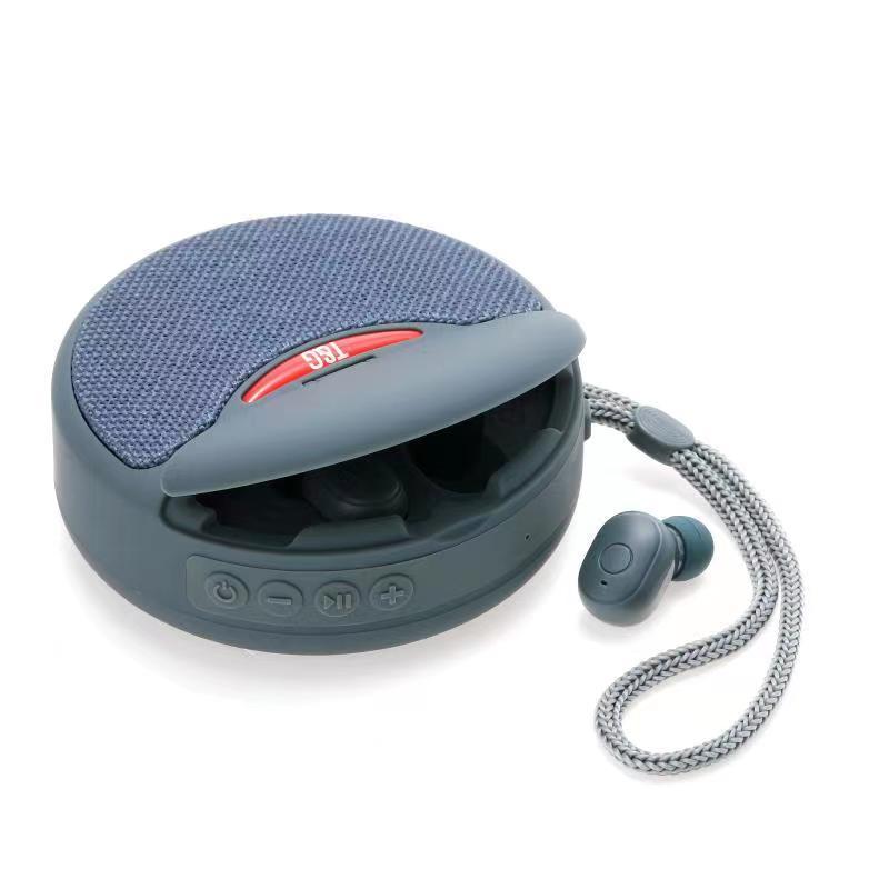 Outdoor Portable Headset Bluetooth Speaker Integrated Wireless 3D Stereo Subwoofer Music Speaker Support TF Card FM Radio