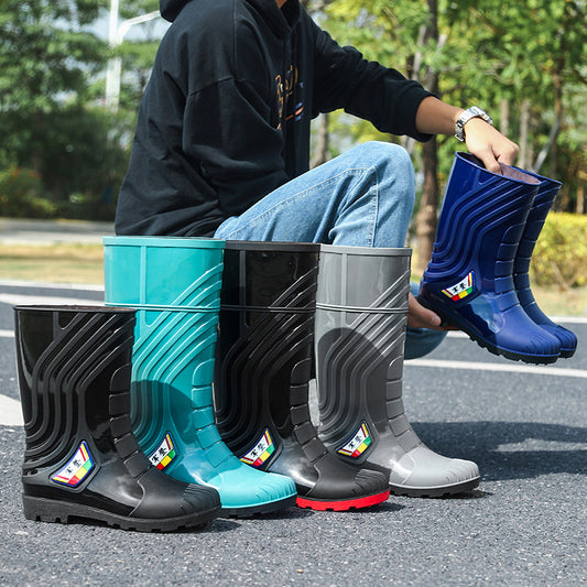 Mid-calf Rubber Rain Boots