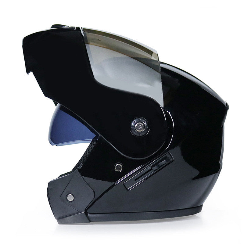 Motorcycle Winter Double-lens Uncovered Helmet