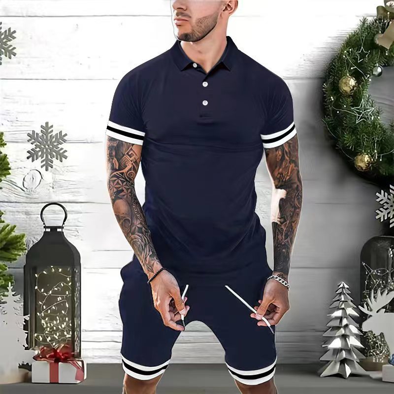 Heren korte sets 2-delige outfits Polo shirt Mode zomer trainingspakken Casual set Korte mouwen en shorts set voor heren