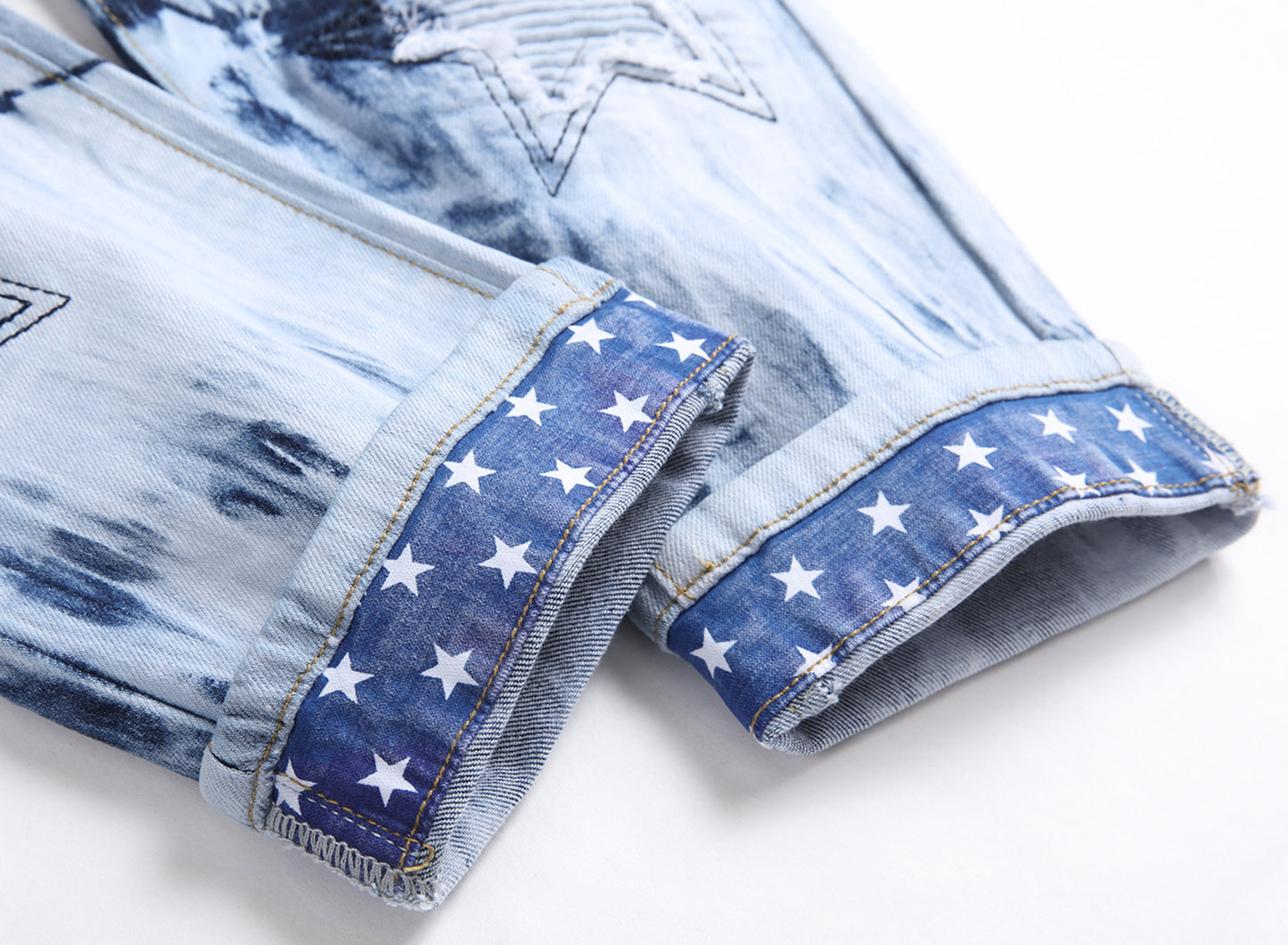 Borduurwerk Float Denim Broek