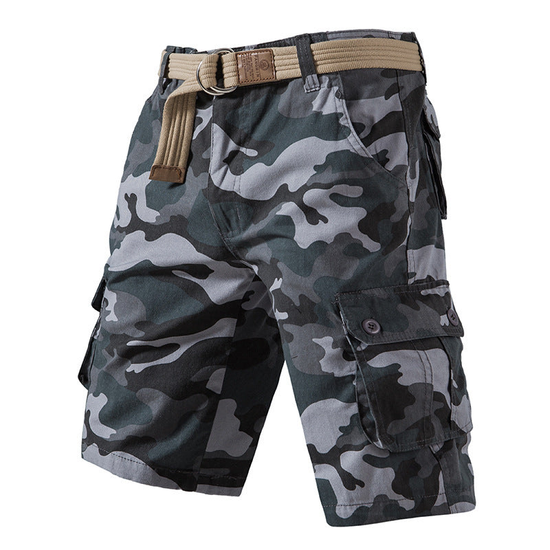 Pure Cotton Washed Camouflage Shorts