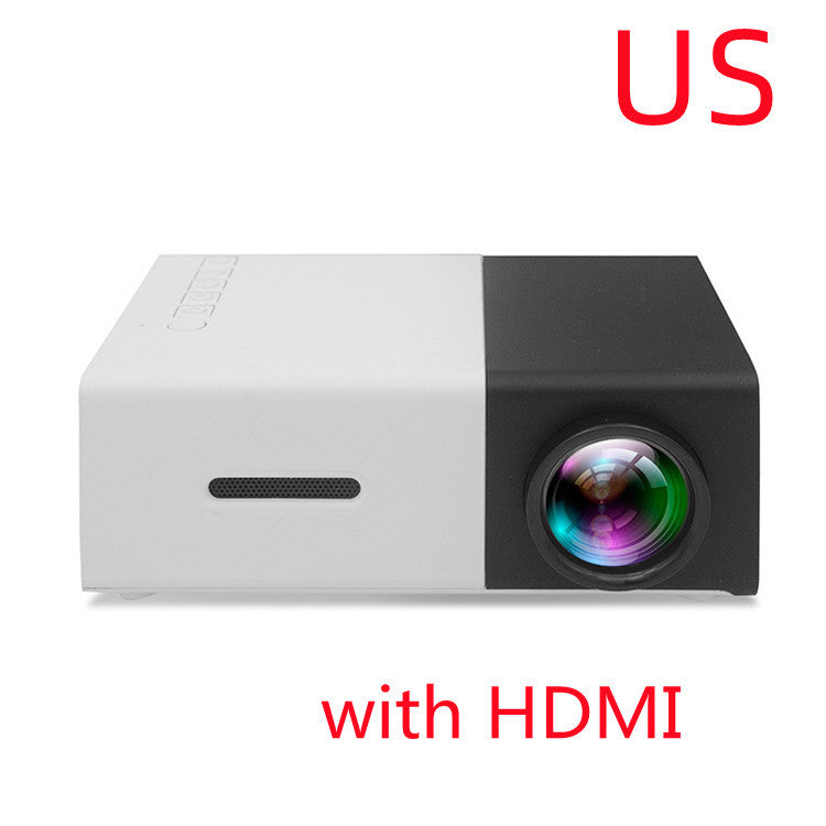 Draagbare projector 3D Hd Led Home Theater Cinema HDMI-compatibele USB-audioprojector Yg300 Mini-projector