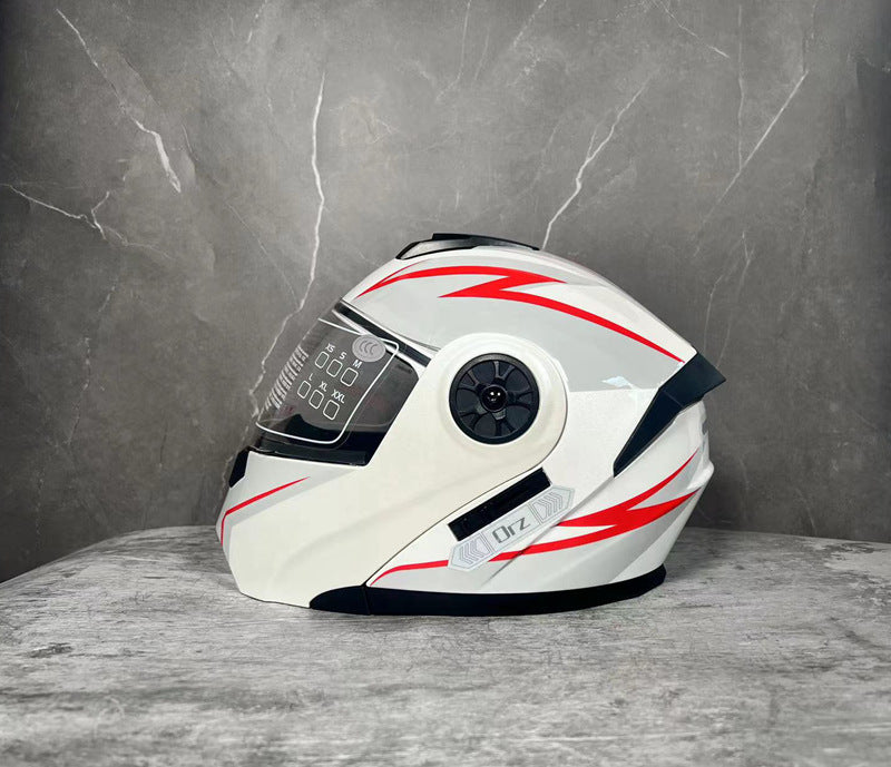 Battery Helmet Gray Men And Women Full Face Helmet