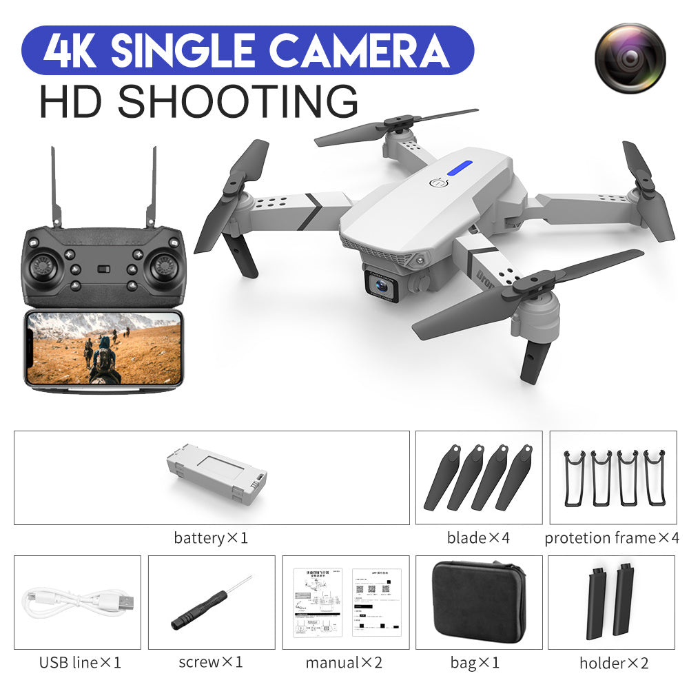 E88 Drone Luchtfotografie HD 4K Dual Camera Afstandsbediening Vliegtuig Speelgoed