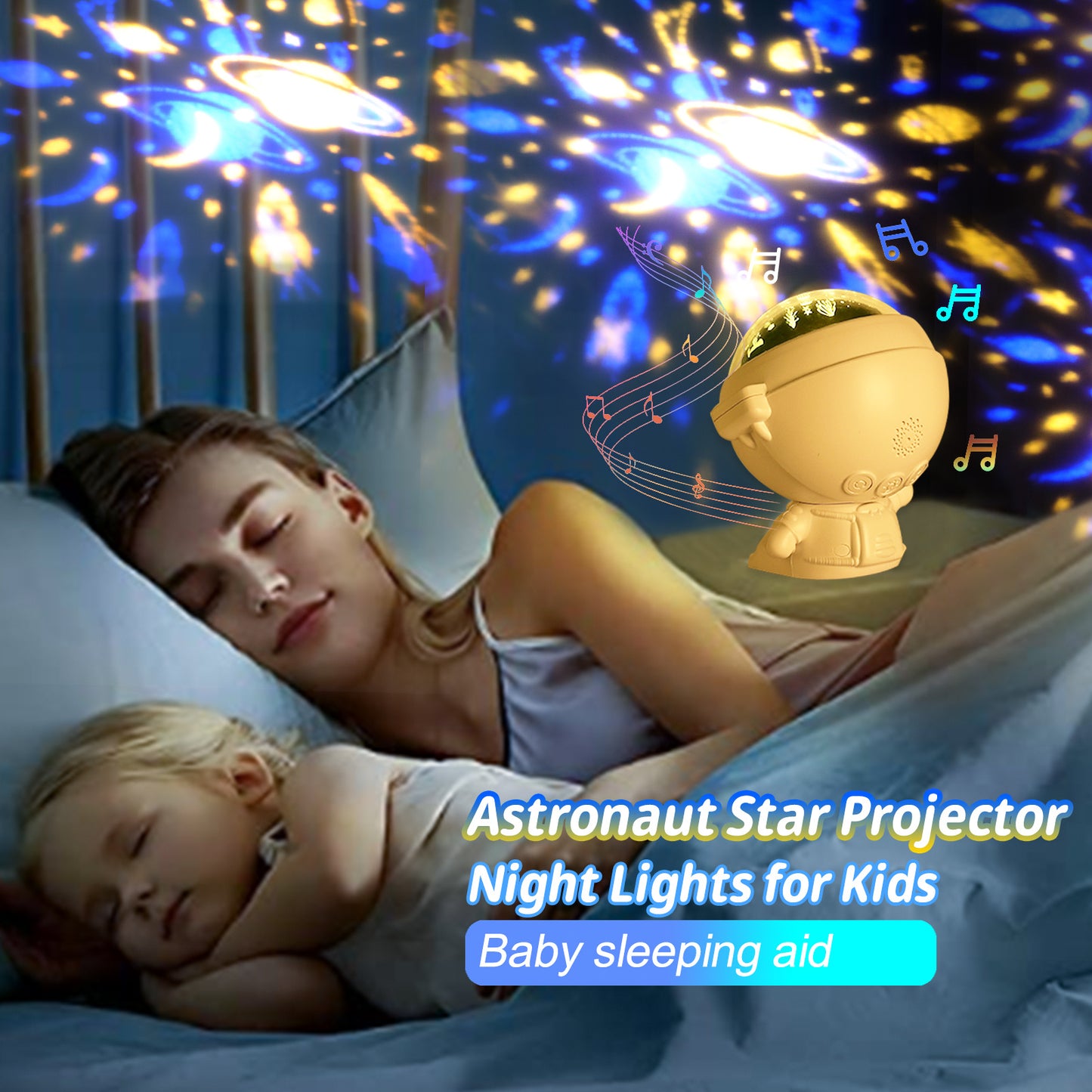 Galaxy Star Projector Sterrenhemel Nachtlampje Astronaut