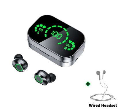 YD03 Draadloze Bluetooth Headset TWS Groot Scherm Smart Digitaal Display In Ear Ademhalingslicht