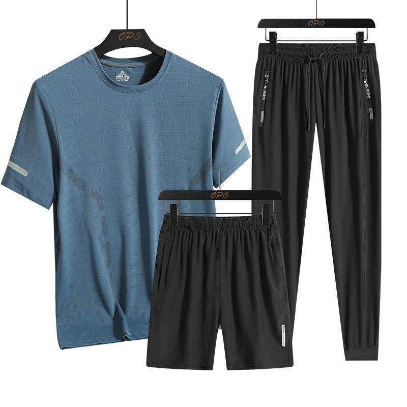 Three-piece Short Sleeve Short Pants