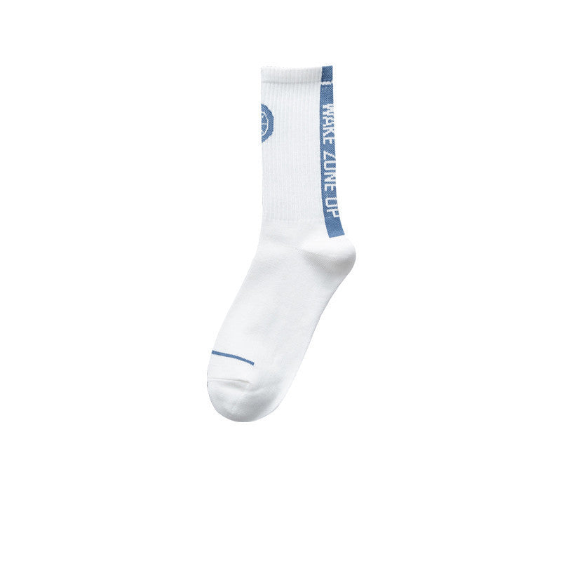 Men's Tide Socks Solid Color Long Tube High Top