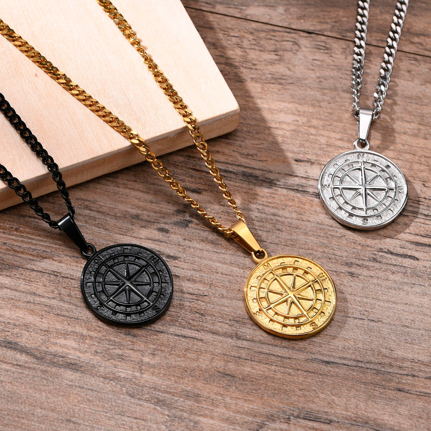 Men's Compass Necklaces