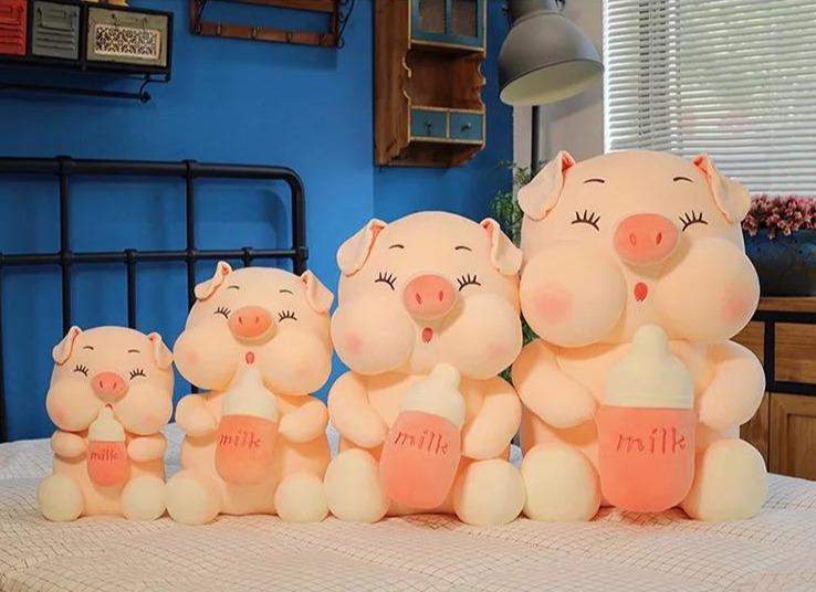 Peluche cochon géant Kawaii