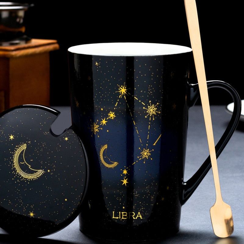 Creative Mugs With Spoon 12 Constellations