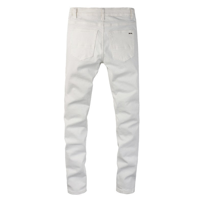 Witte bandana-jeans