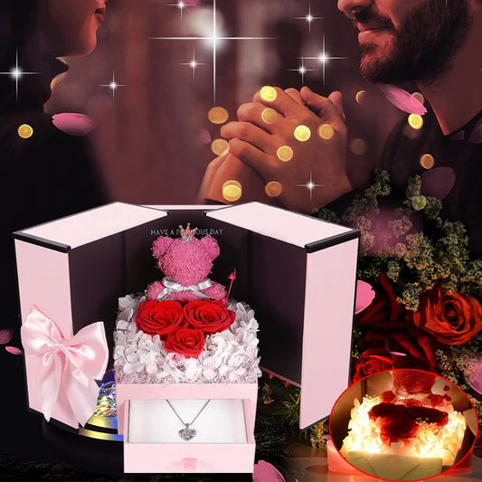 Coffret Cadeau Fleur Rose Éternelle