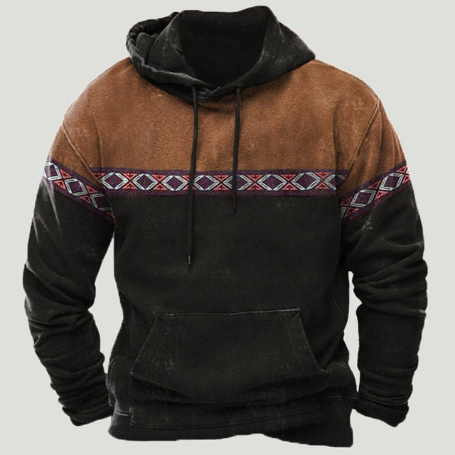 Westerse Azteekse patchwork hoodie