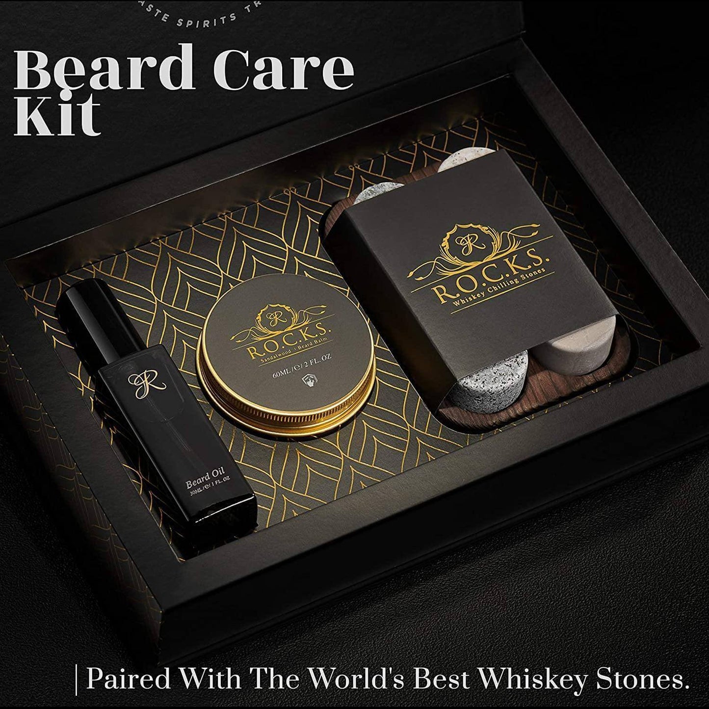 The Gentleman's Essentials - Whiskey Stones &amp; Grooming Kit-cadeauset