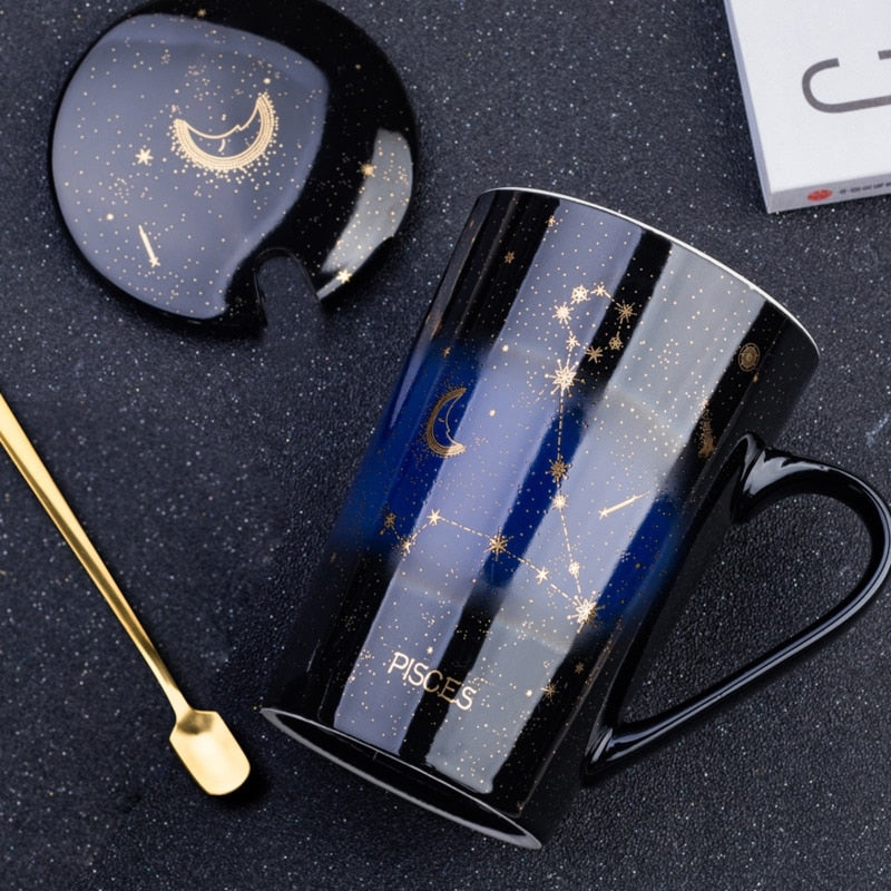 Creative Mugs With Spoon 12 Constellations