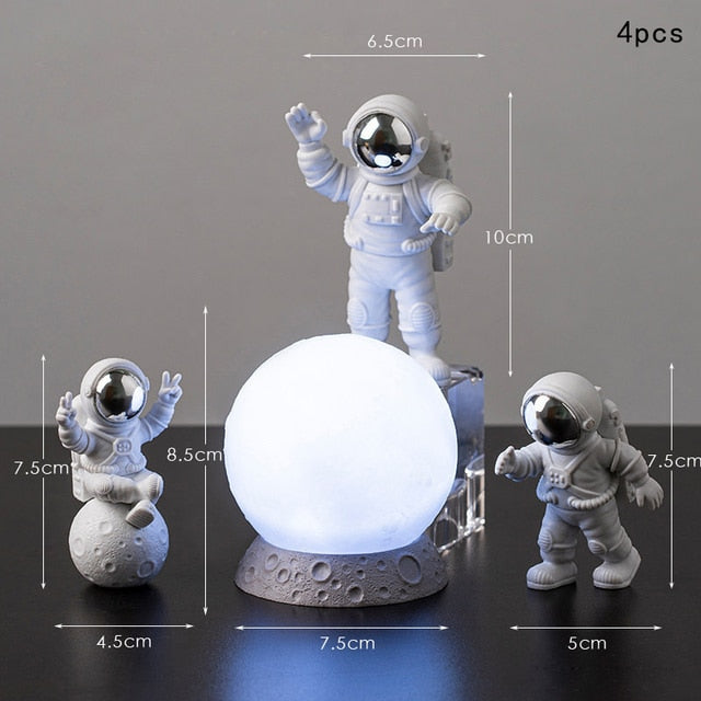 Astronaut en maan woondecoratieset