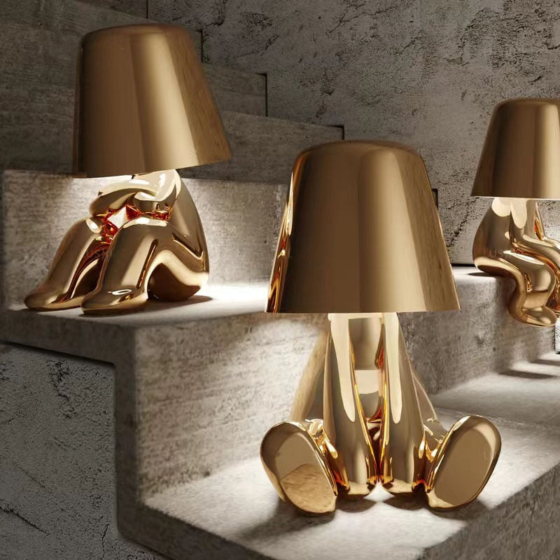 Lampe de table LED Italie Little Golden Man