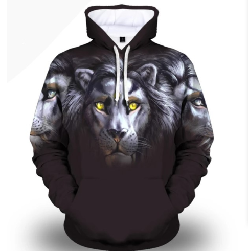 Lion, White Tiger Hoodies