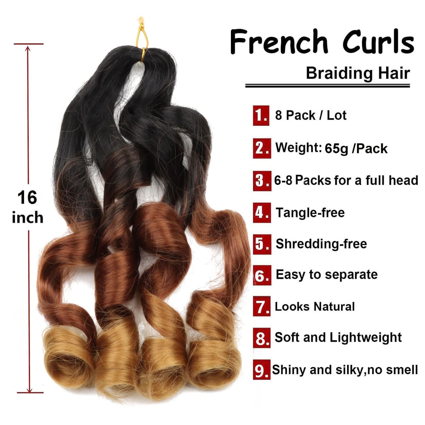 French Curl Vlechten Synthetisch Haar