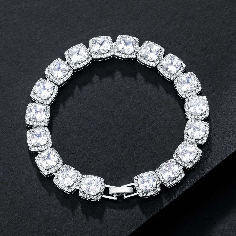 Bracelet tennis en or blanc 18 carats