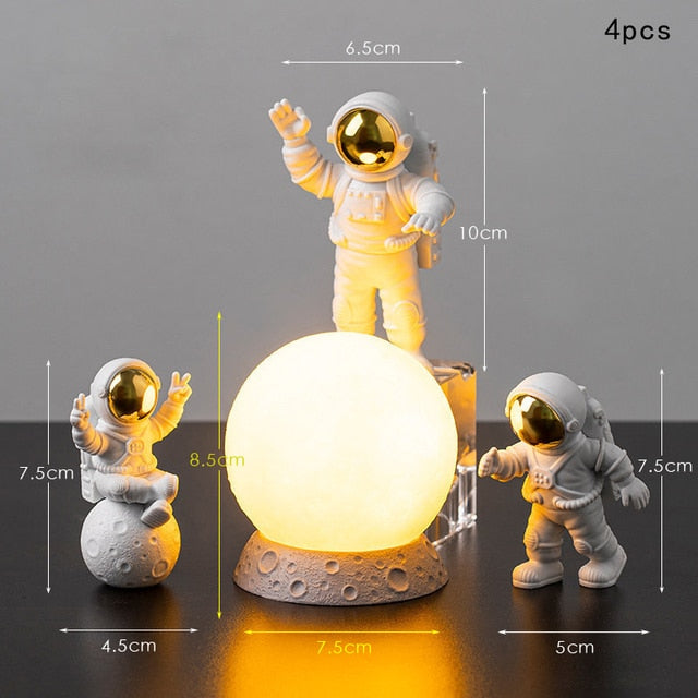 Astronaut en maan woondecoratieset