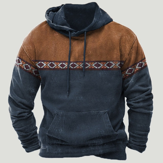 Westerse Azteekse patchwork hoodie