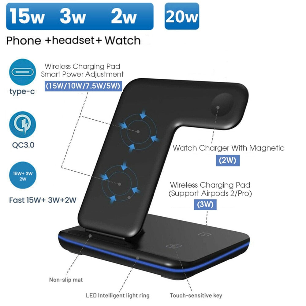 Wireless Charger 15W 3 in 1