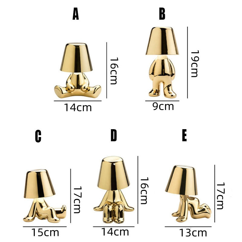 Lampe de table LED Italie Little Golden Man