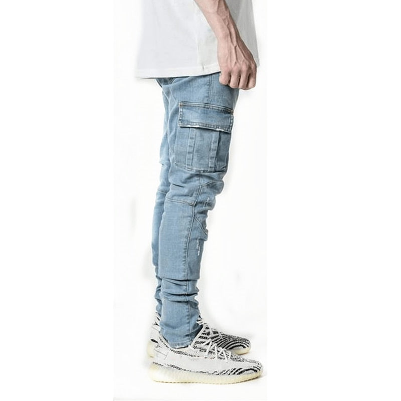 Jean cargo multi-poches